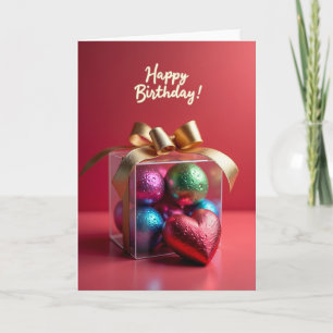 Cartão de Aniversário Carmesim