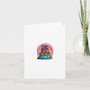 Cartão de Aniversário, cartão de bolo de aniversár
