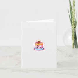 Cartão de aniversário, cartão de celebração. Bolo 