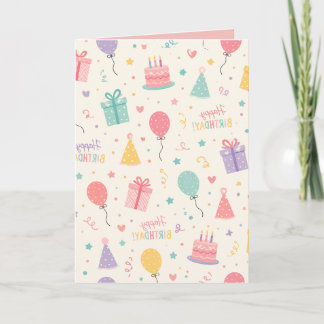 cartão de aniversário, cartão dobrável, feliz aniv