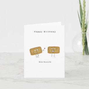 Cartão de Aniversário, cartão temático de biscoito
