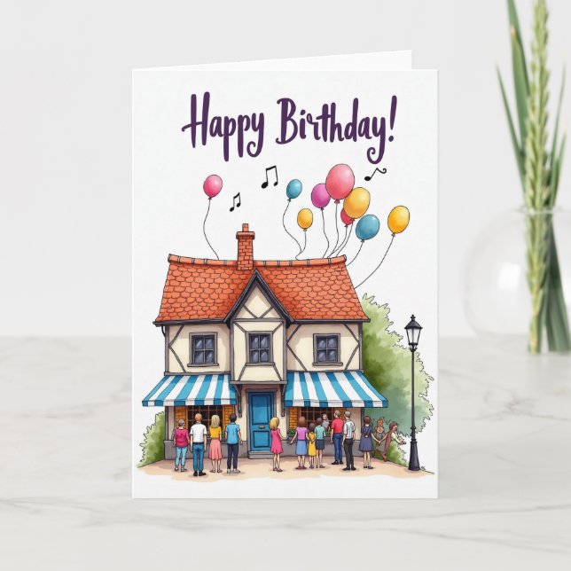 Cartão de Aniversário Casa Caprichosa (Frente)