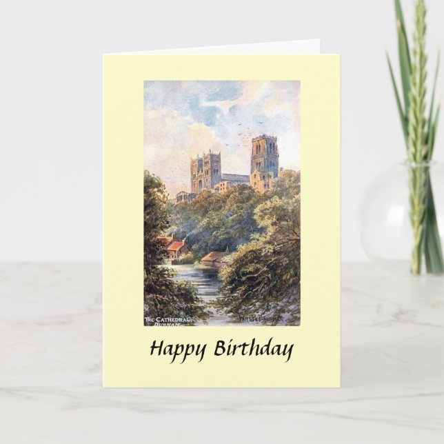 Cartão de Aniversário - Catedral de Durham (Frente)