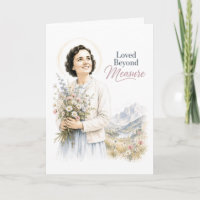 Cartão de Aniversário Católico da Santa Gianna Mol