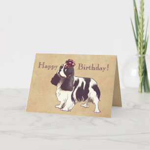 Cartão de Aniversário Cavalier King Charles Span