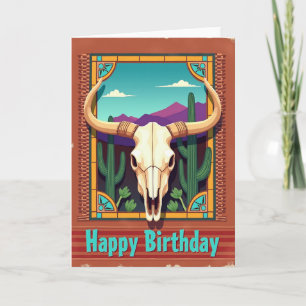 Cartão de Aniversário Caveira do Deserto