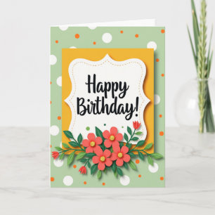 Cartão de Aniversário Celebração em Flor