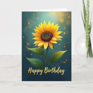 Cartão de Aniversário Celebração Ensolarada