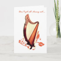 Cartão de Aniversário Celta Harp