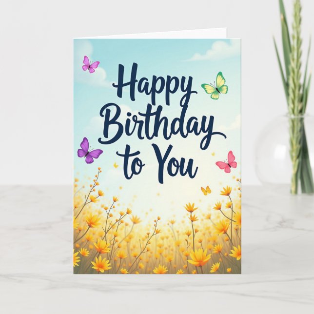 Cartão de Aniversário Céu Alegre (Frente)