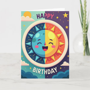 Cartão de Aniversário Céu Sol Doce