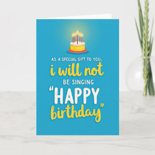 Cartão de Aniversário Chama Azul