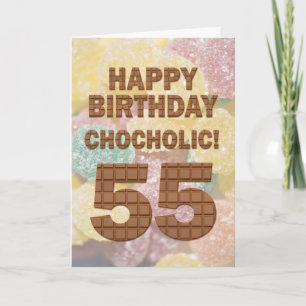 Cartão de aniversário Chocolólico 55º