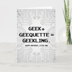 Cartão de Aniversário Circuito Geek