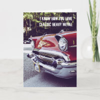 Cartão de aniversário clássico Chevy Heavy Metal