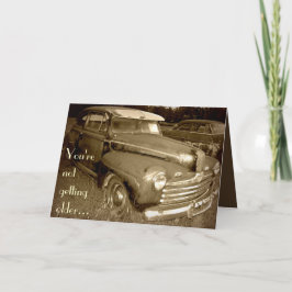 Cartão de Aniversário Clássico do Carro