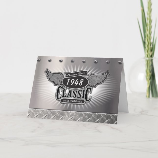 Cartão de Aniversário Clássico Personalizado (Frente)