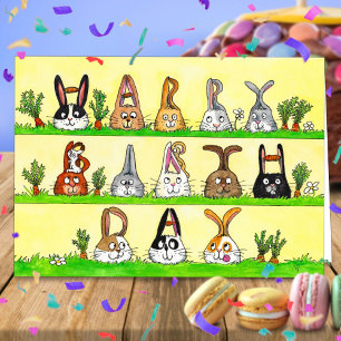 Cartão de aniversário Coelhinhos por N. Janes