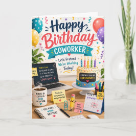 Cartão de Aniversário Colega de Trabalho Humor de