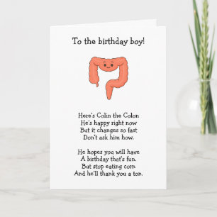 Cartão de Aniversário Colon