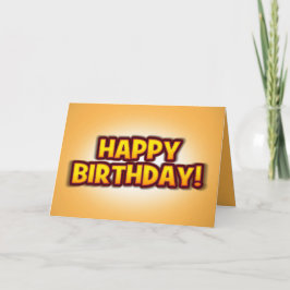Cartão de aniversário colorido e personalizável pa