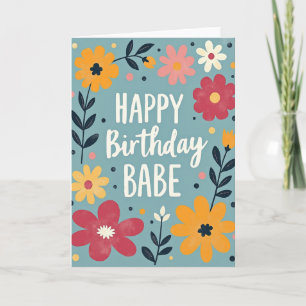 Cartão de Aniversário Colorido para Bebês