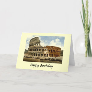 Cartão de Aniversário - Colosseum, Roma