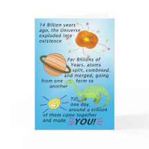 Cartão De Aniversário Com 14 Bilhões De Anos De Id