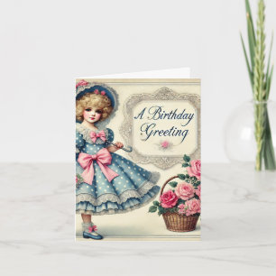 Cartão de Aniversário com Aquarela Inspirada em Vi