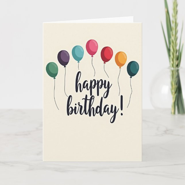 Cartão de Aniversário com Arco de Ilustração (Frente)