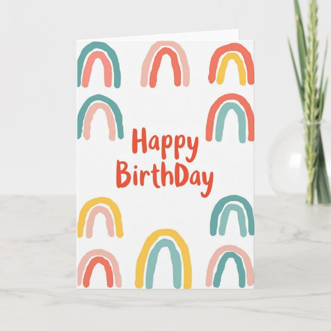 Cartão de Aniversário com Arcos Doces (Frente)