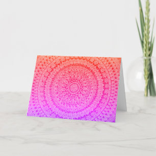 Cartão de Aniversário com Arte de Mandala Detalhad