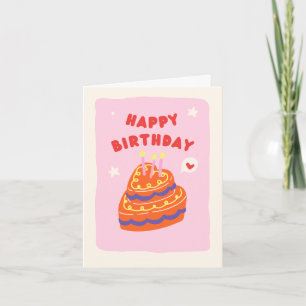 Cartão de aniversário com balões e velas