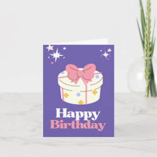 Cartão de aniversário com balões e velas