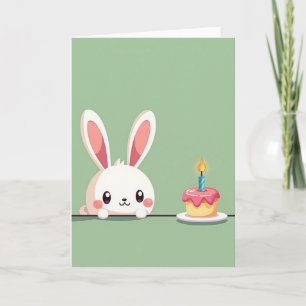Cartão de Aniversário com Bolo