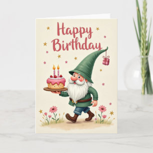 Cartão de Aniversário com Bolo de Aniversário Aleg
