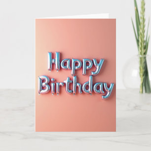 Cartão de Aniversário com Carta Elegante