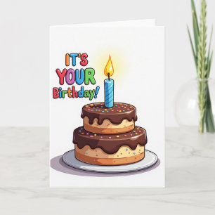 Cartão de Aniversário com Chocolate