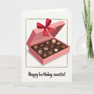 Cartão de Aniversário com Chocolate Doce
