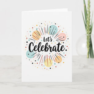 Cartão de Aniversário com Círculos de Pastel