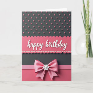 Cartão de Aniversário com Círculos Elegantes
