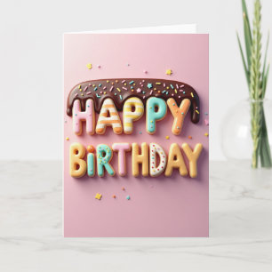 Cartão de Aniversário com Cobertura Doce