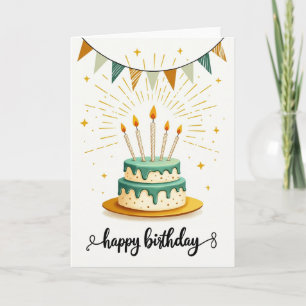 Cartão de Aniversário com Cobertura Doce