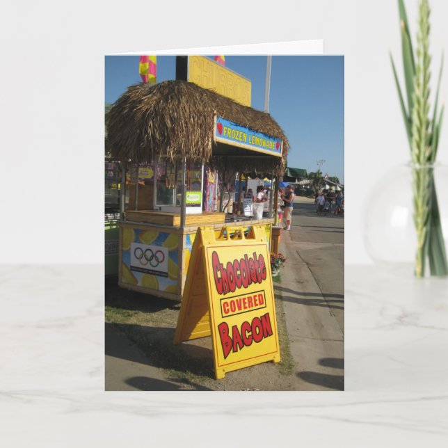 Cartão de aniversário com cobertura em chocolate (Frente)