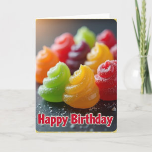 Cartão de Aniversário com Confeitaria Doce