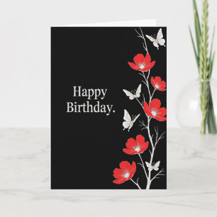 Cartão de Aniversário com Contraste Preto