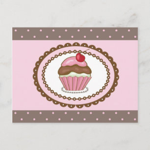 Cartão de aniversário com cupcake