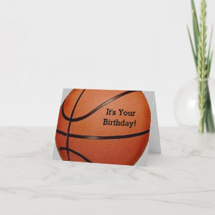 Cartão de Aniversário com Design de Basquete