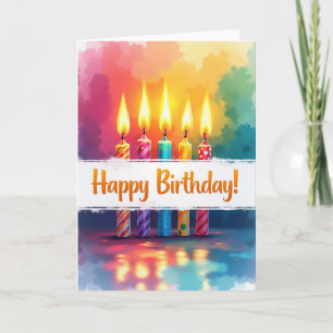 Cartão de Aniversário com Design de Redemoinho