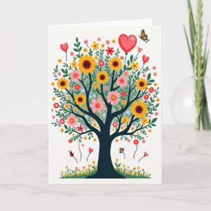 Cartão de Aniversário com Dósel Floral